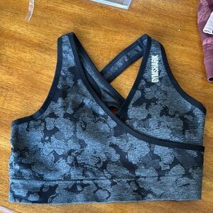 Gymshark Adapt Camo Seamless Sports Bra Black/Grey